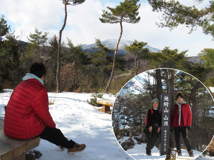 photo：地附山山頂にはまだ雪が多い：地附山