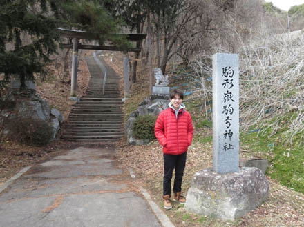 photo：駒弓神社から山道へ：地附山