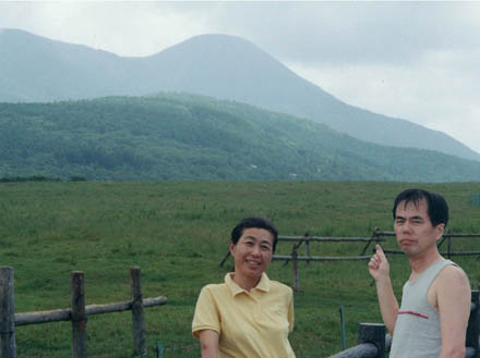 photo ：蓼科牧場から振り返る：蓼科山