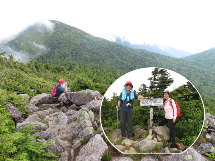 photo：西篭ノ登山頂直下から振り返る：篭ノ登