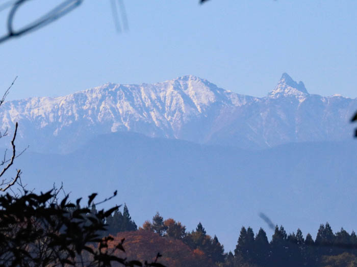 槍ヶ岳：茶臼山アルプス展望所から