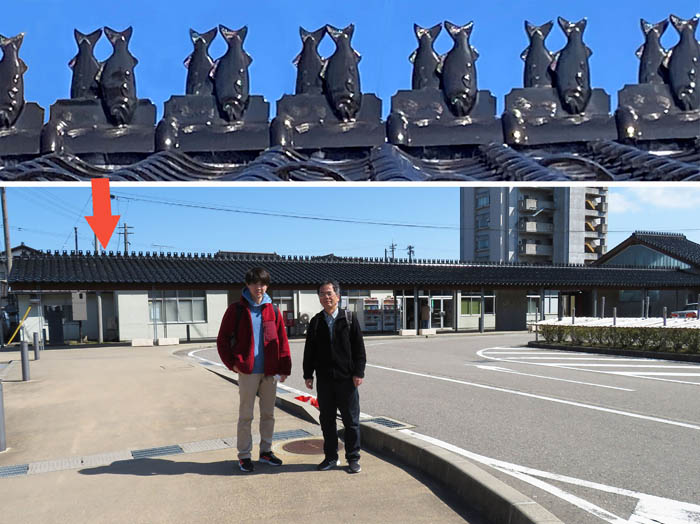 photo：氷見駅の屋根には魚がいっぱい