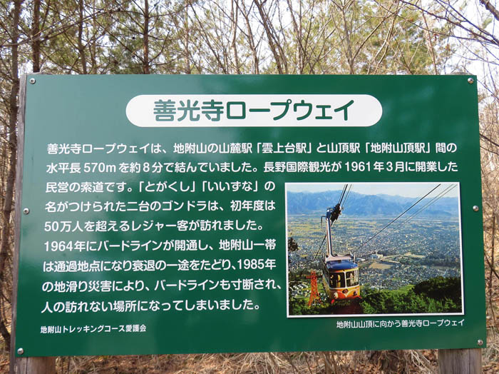 photo：善光寺ロープウェイ看板