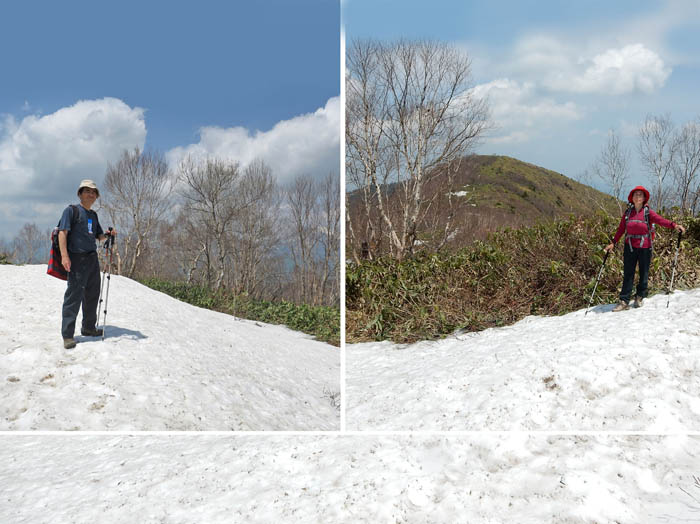 写真11山頂稜線に残る雪20150515：飯縄山