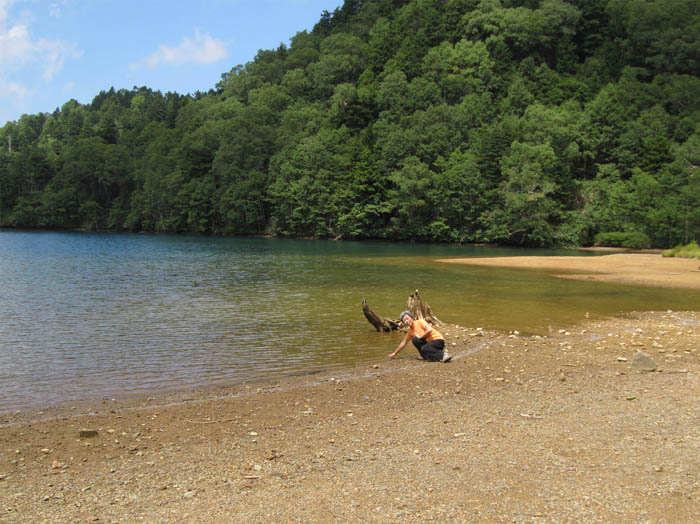 写真24大沼池のほとり：志賀高原