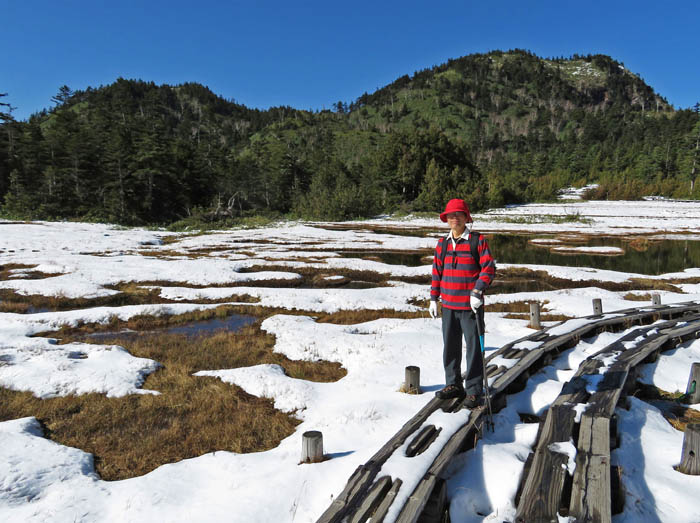 写真17四十八池湿原から志賀山、裏志賀山