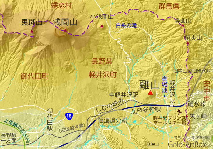 地図・離山周辺