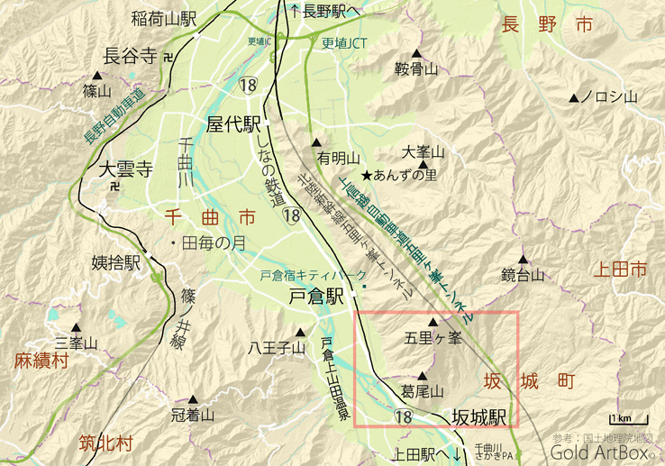 地図：戸倉