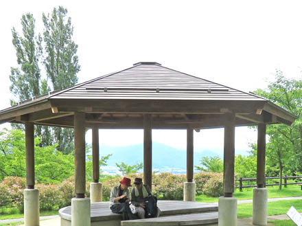photo：公園のベンチで：地附山