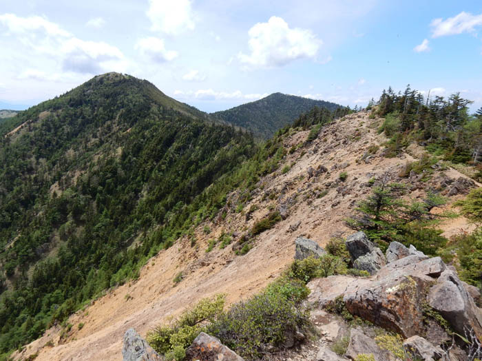 写真12赤ゾレから東篭ノ登山、西篭ノ登山