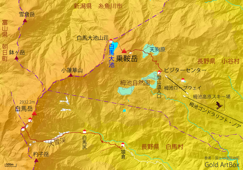 地図：白馬乗鞍