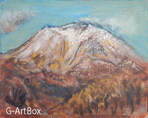 油絵・浅間山0号