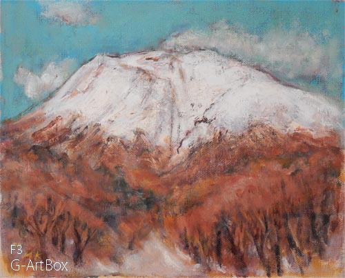 油絵・浅間山