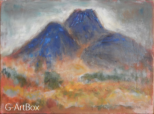 油絵・妙高山
