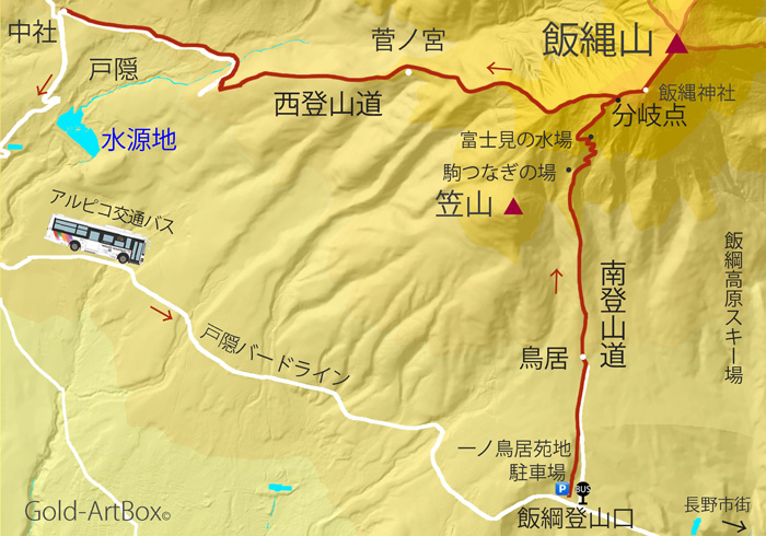 地図・飯縄山