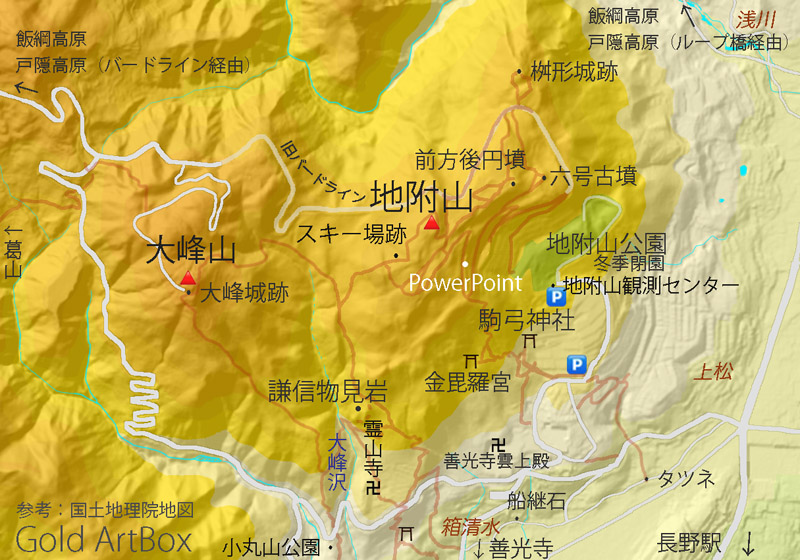 地図：地附山