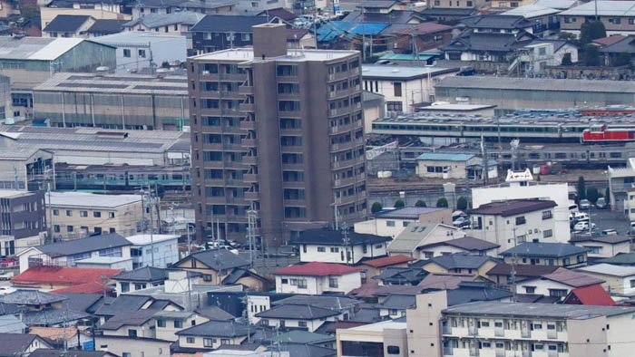 JR長野C．解体線にE217系：地附山から