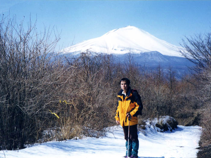 photo5浅間山が大きい登り始め