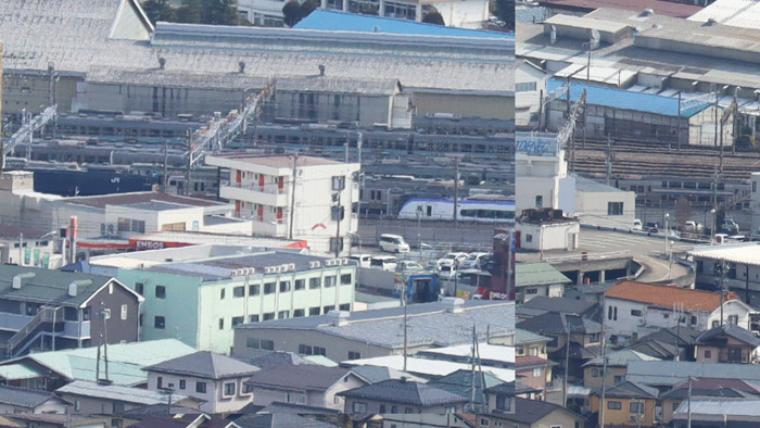 E217系電車：地附山から