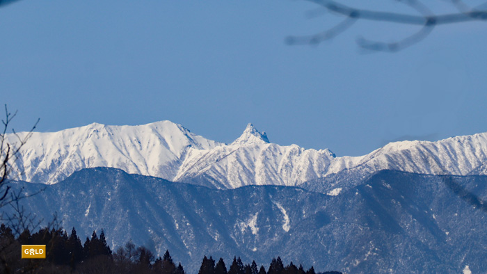 槍ヶ岳：長野市茶臼山から
