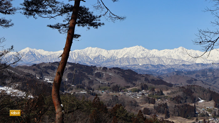 槍ヶ岳：長野市茶臼山から