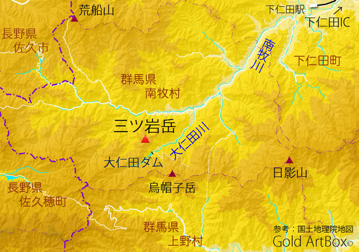 map：三ツ岩岳