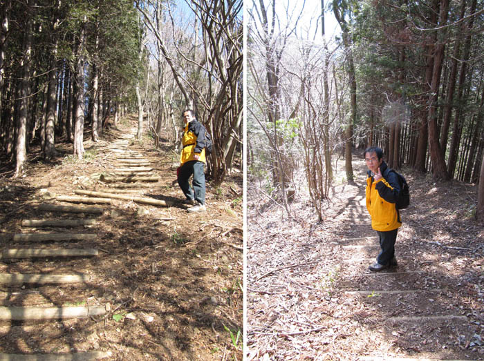 photo：急な道を登って降りて：南山