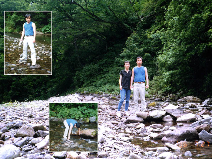 photo5白神ライン笹内川で遊ぶ