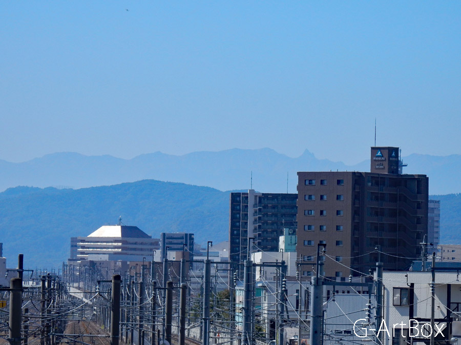 photo・市街地からから槍ヶ岳が見えた1