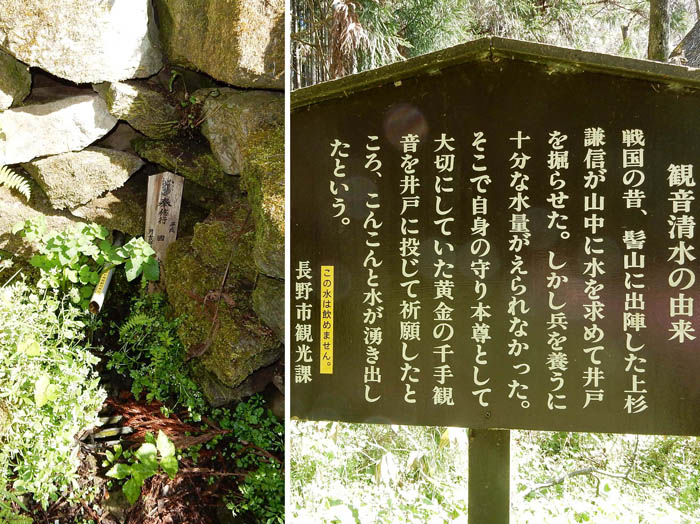 上杉謙信ゆかりの観音清水・髻山