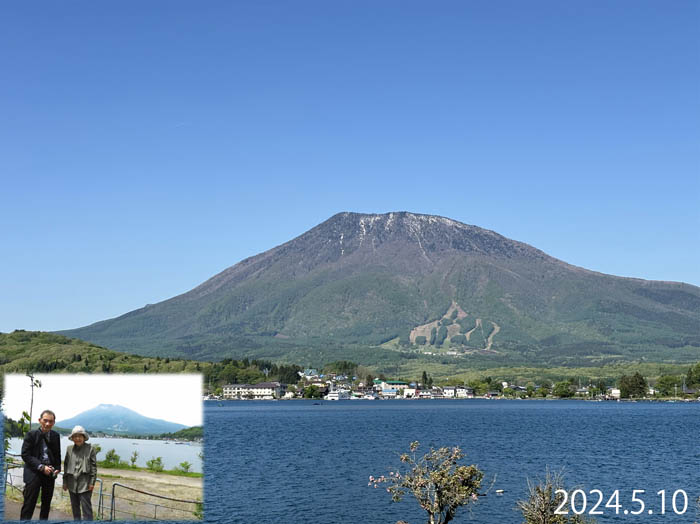 野尻湖と黒姫山