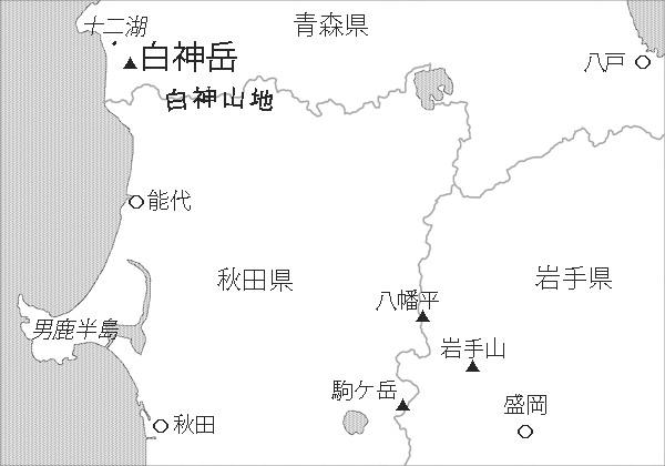 地図・白神岳周辺