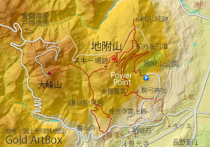 map 地附山登山道