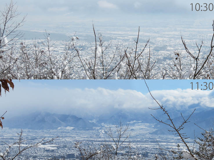 photo24登る時10:30は曇っていたけれど下り11:30は晴れ：地附山 
