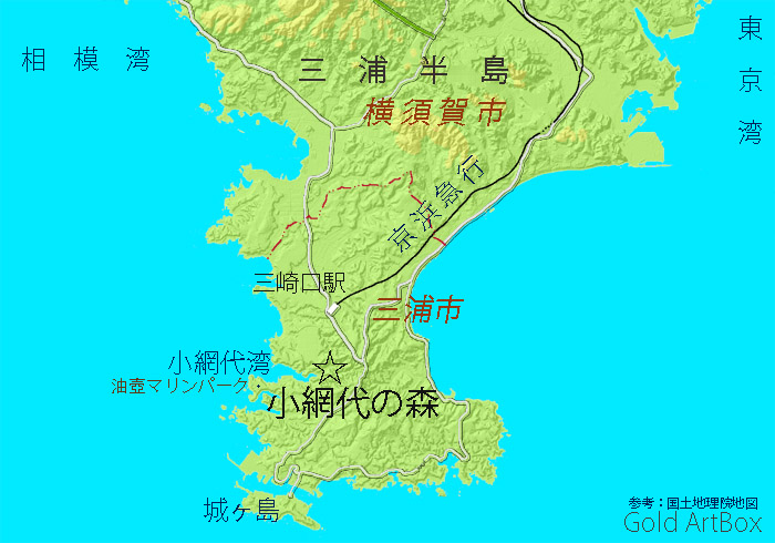 地図　小網代