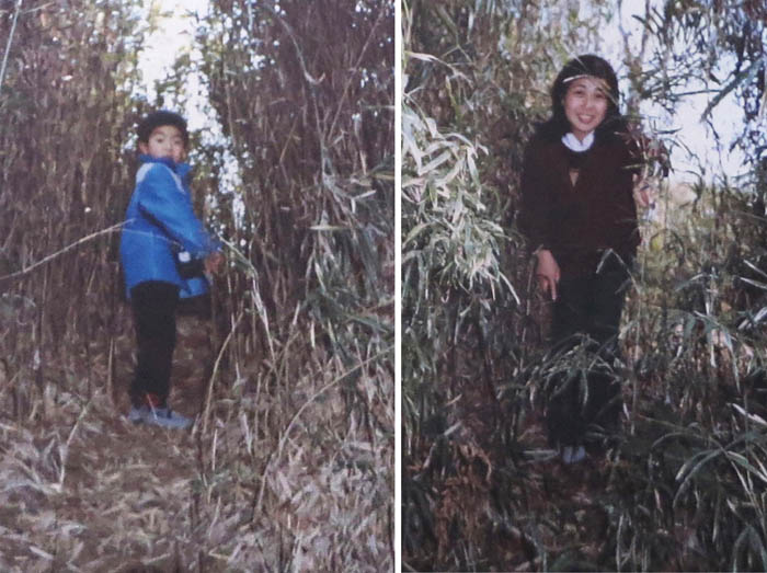 photo1笹藪の中を登る