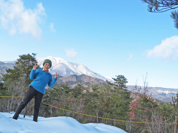 photo　地附山山頂から飯縄山2021.1.25