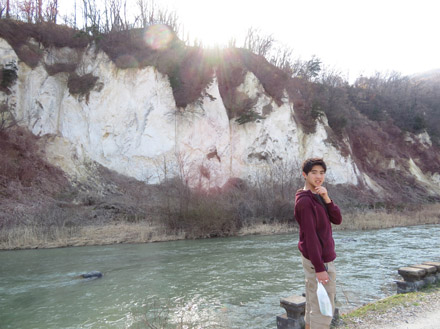 photo　水量が多いね 裾花川 2018.3.25