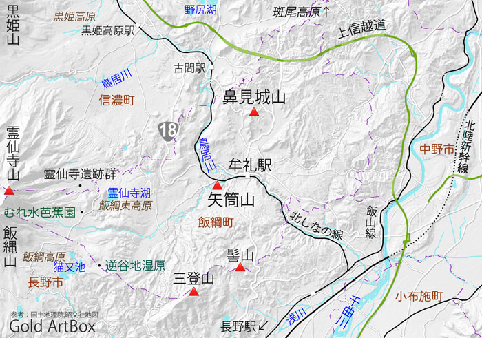 map 牟礼駅周辺
