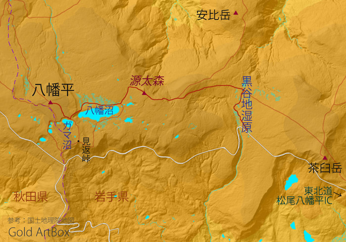 地図 八幡平