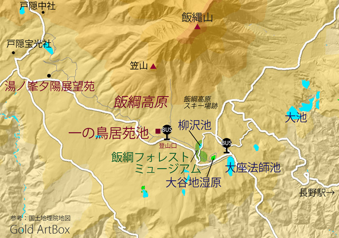 map 飯綱高原一の鳥居