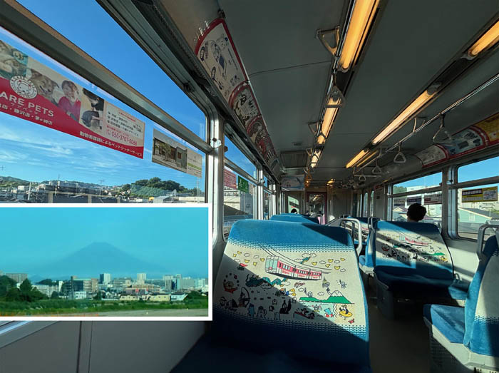 1早朝の湘南モノレールから富士山 