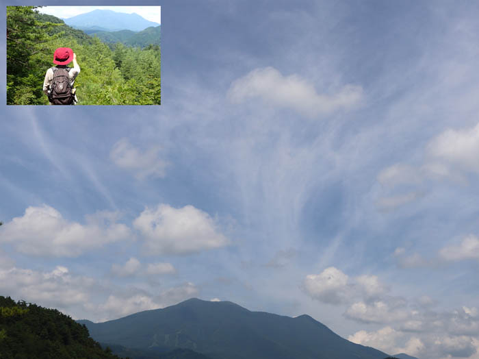 photo：7飯縄山に面白い雲：地附山