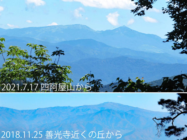 photo：菅平遠望　重なったり離れたり・長野市から