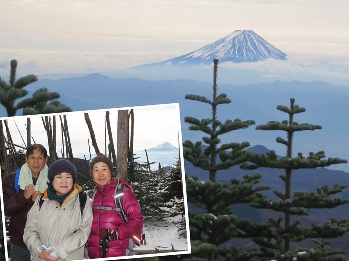 写真・富士山をバックに：朝日岳