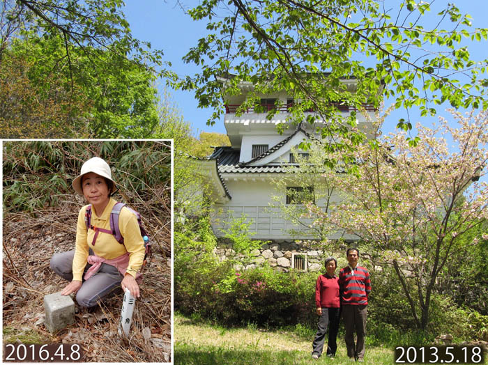 写真・大峰山山頂と三角点