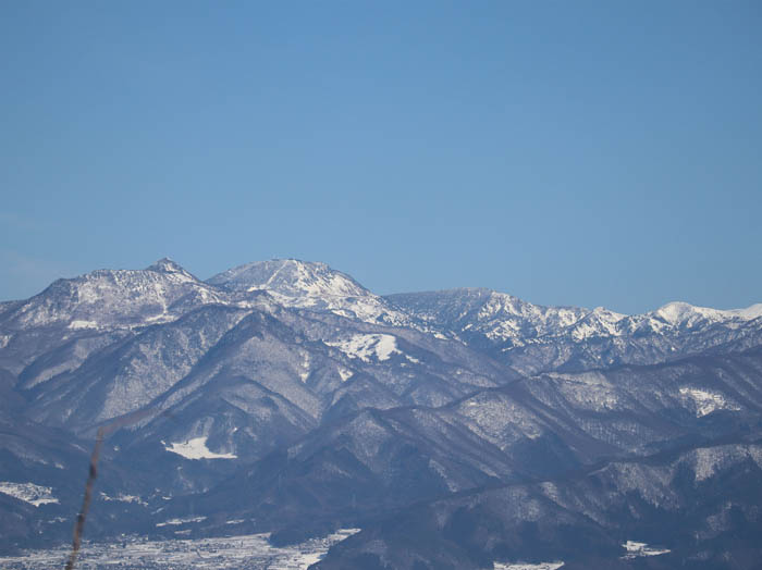 笠ヶ岳、横手山、白根山：地附山から