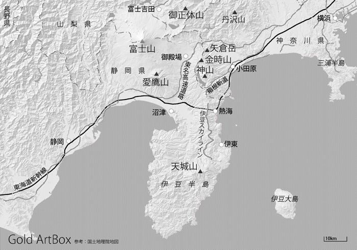地図：伊豆半島周辺