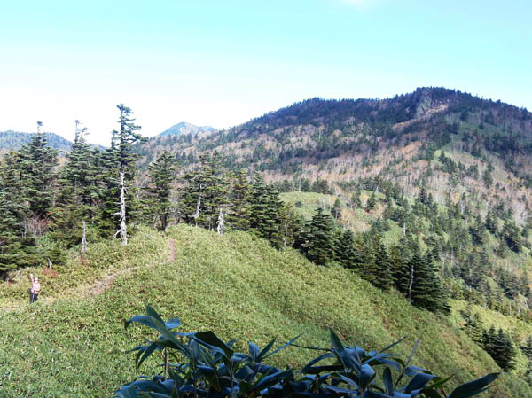 photo：忠右衛門新道から赤石山（右）
