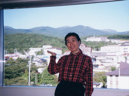 photo：岳温泉から安達太良山を見る